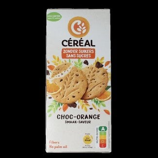 Cereal Zandkoekjes choc-orange zonder suikers 132 Gram