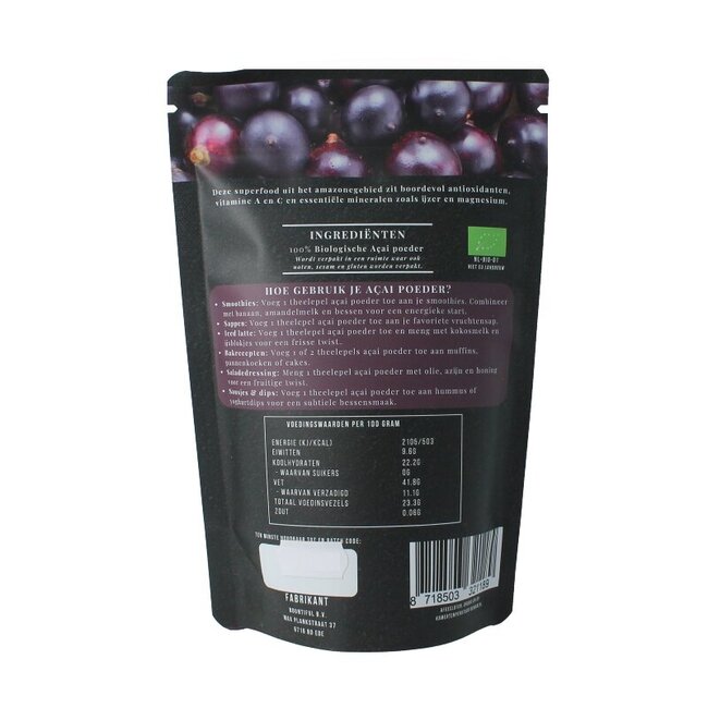 Acai poeder bio 125 Gram