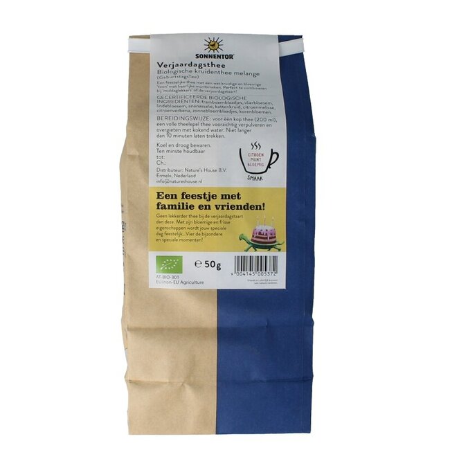 Verjaardagthee los bio 50 Gram