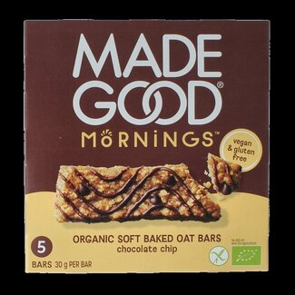 MadeGood Mornings bar choco chip bio 5 Stuks