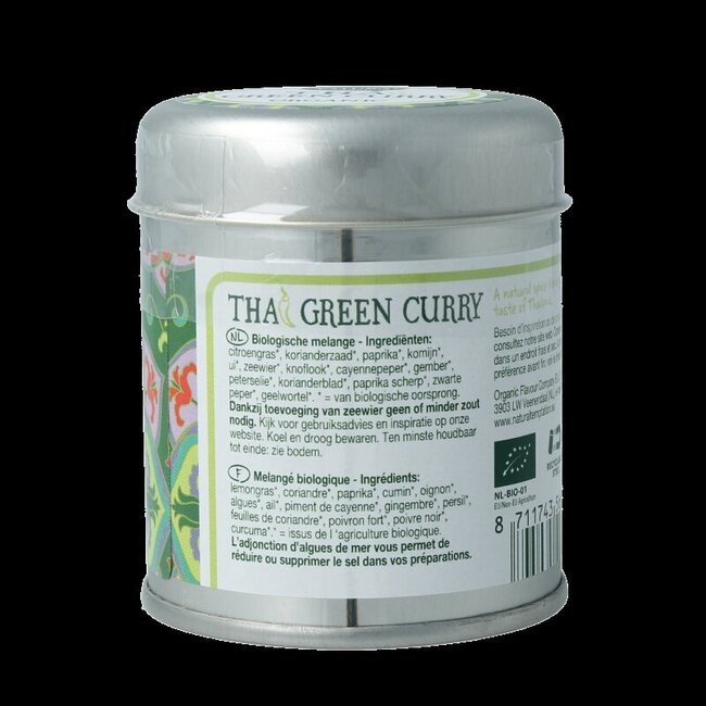 Thai green curry blikje bio 35 Gram