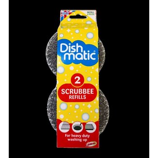 Dishmatic Scrubbee staalborstel vervanging 2 Stuks