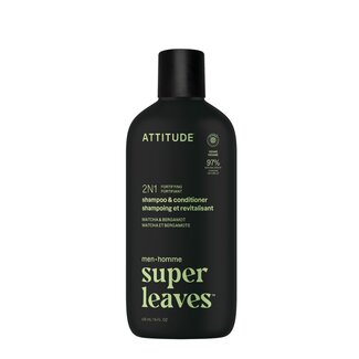 Attitude Men 2in1 shampoo & conditioner bergamot & matcha 415 Milliliter