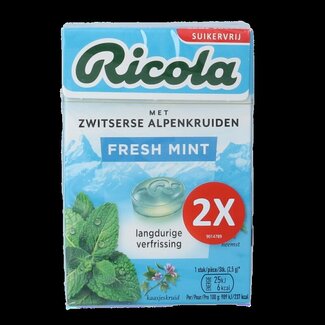 Ricola Fresh mint suikervrij duo pack 100 Gram