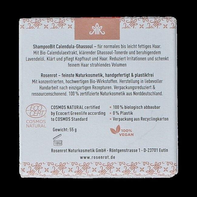 Shampoo solid calendula ghassoul 55 Gram