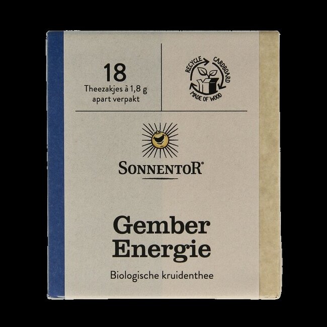 Thé au gingembre énergie bio 18 sachets