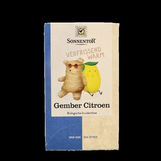 Sonnentor Gember citroen thee bio 18 Zakjes