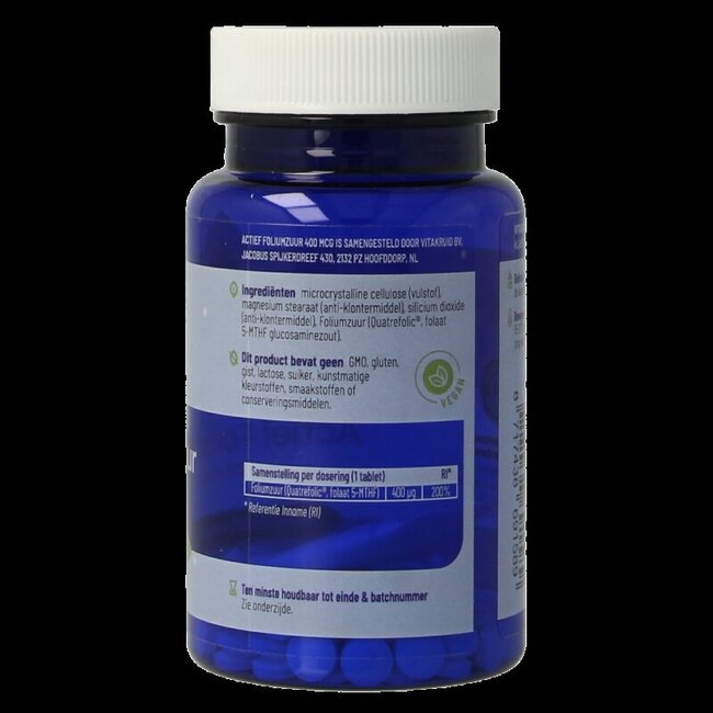 Actief Foliumzuur Quatrefolic 5-MTHF 400 mcg 90 Tabletten