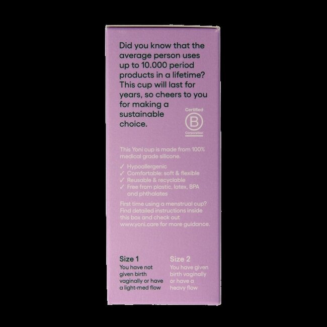 Coupe menstruelle taille 1, 1 unité