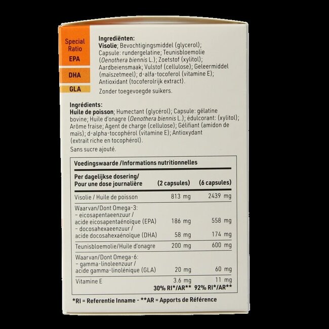 Equazen Chews acides gras oméga 3 et 6, 180 capsules