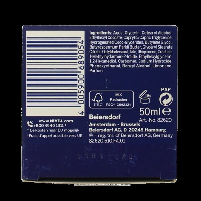 Masque de nuit fondant Q10 Power 50 ml