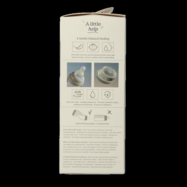 S-Fles natural creme 170ml 1 Stuks