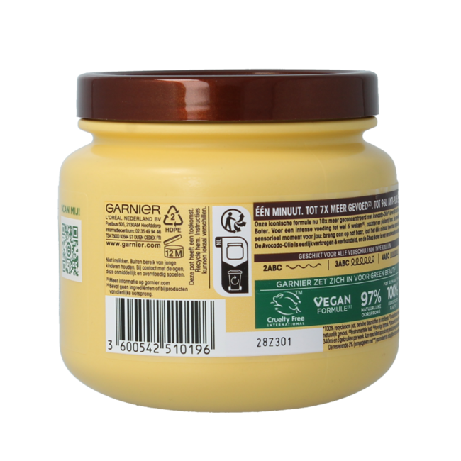Garnier Loving blends mascarilla aguacate y karité 340 mililitros