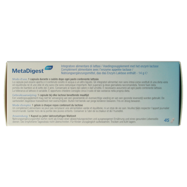 Metagenics MetaDigest Lacto 45 Gélules