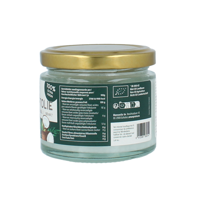 Amanprana Organic Coconut Oil 100 Millilitres
