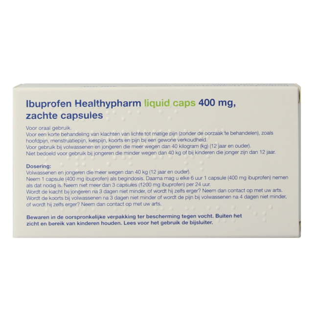 Ibuprofeno 400 mg cápsulas líquidas 20 cápsulas