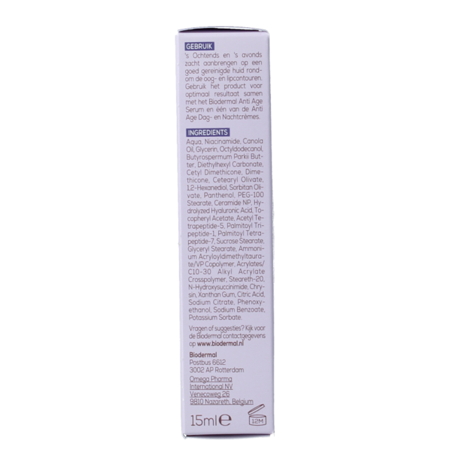 Biodermal Anti age Augen- und Lippenkonturencreme 15 Milliliter