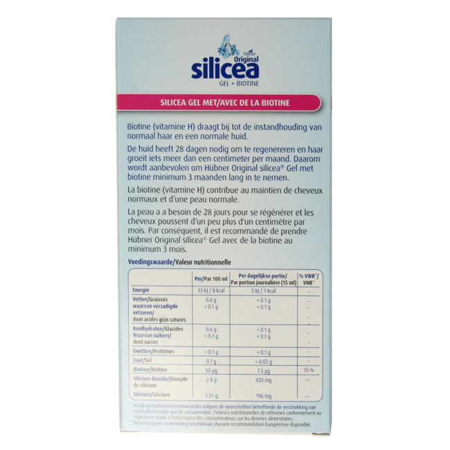 Silicea gel de silicio + biotina 500 mililitros