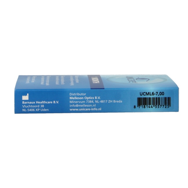 Unicare Monthly Contact Lenses -7.00 6 Pack