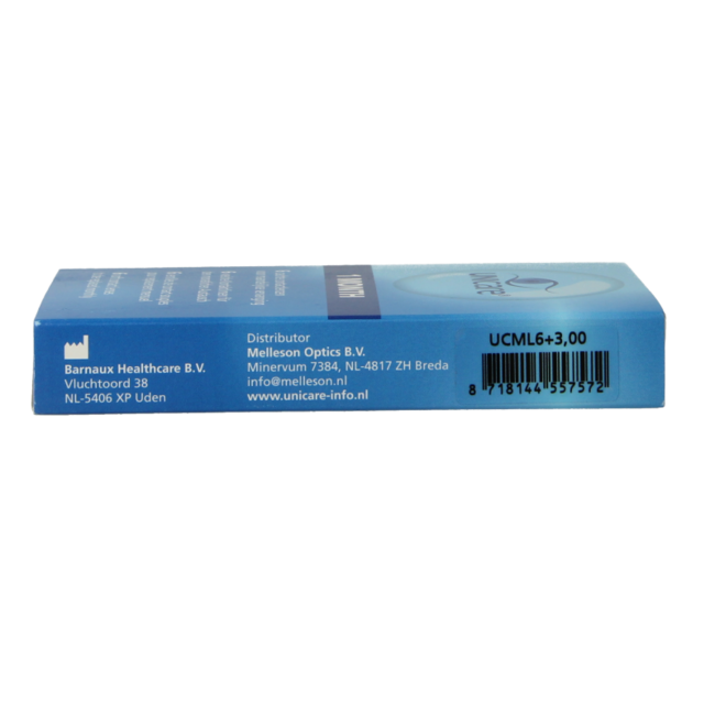 Unicare Monthly Lenses +3.00 6 Pieces