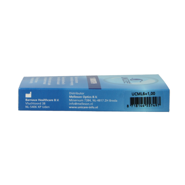 Unicare Monthly Lenses +1.00 6 Pieces