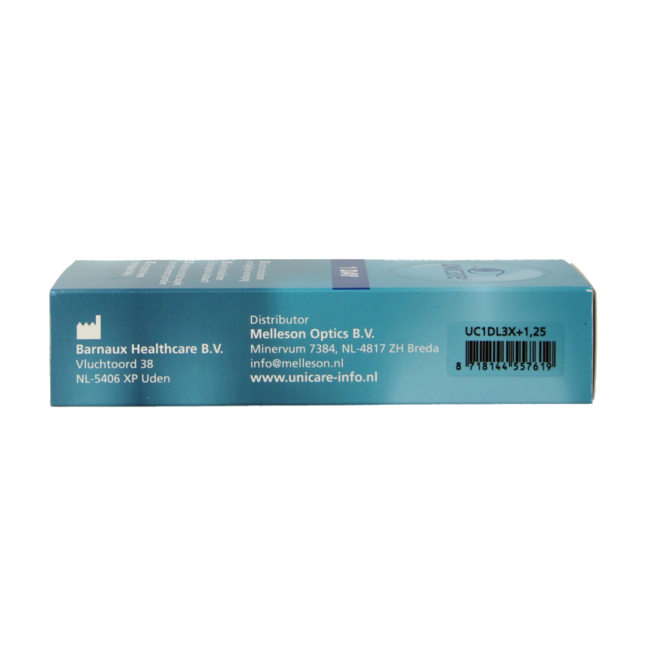 Lentilles journalières Unicare +1.25, 30 pièces