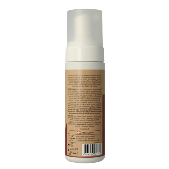 Mousse autobronzante instantanée Derma 150 ml
