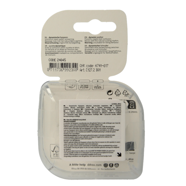 Soother 6-18 months Harmony light grey/dark grey 2 pack