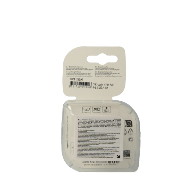 Soother 3-6 months Harmony light grey/dark grey 2 pack