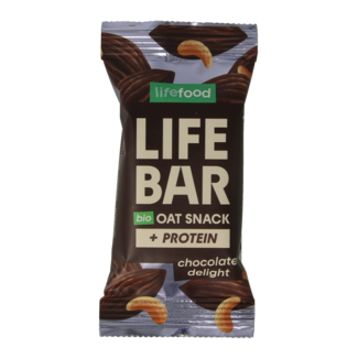 Lifefood Lifefood Lifebar oatsnack proteína chocolate delight bio 40 gramos