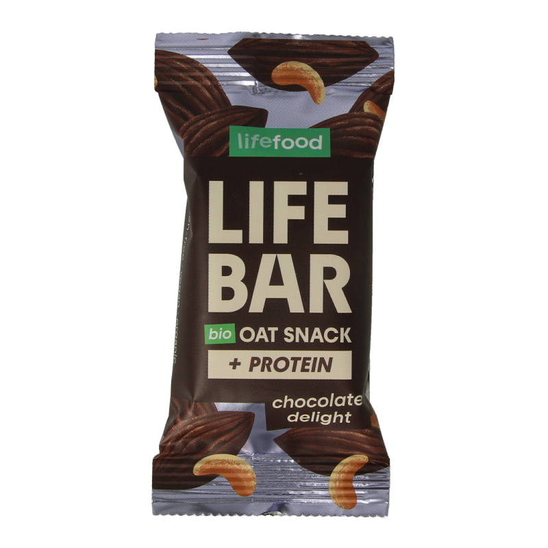 Lifefood Lifebar snack d'avena proteico delizia al cioccolato bio 40 Grammi