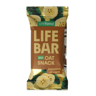 Lifefood Lifefood Lifebar oatsnack banana dream organic 40 Gram