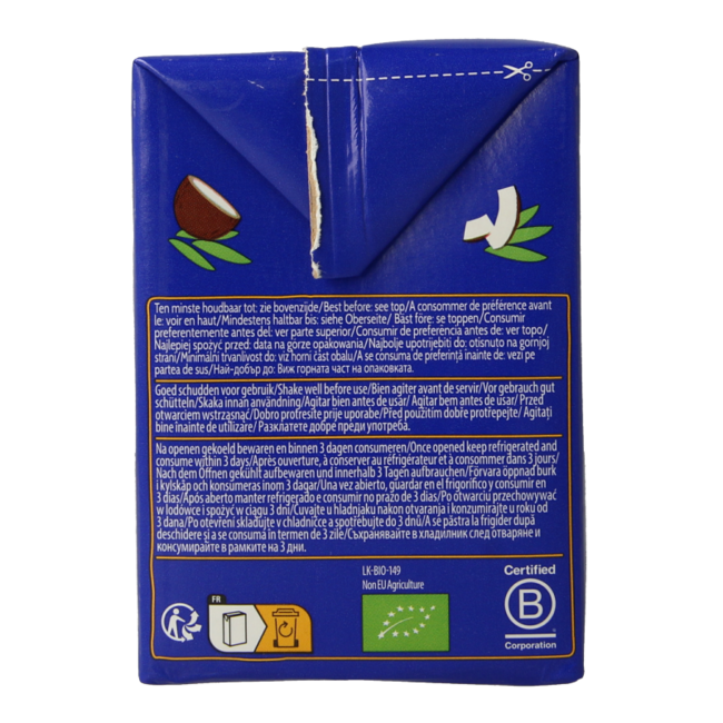 Organic Coconut Milk 500 Millilitres