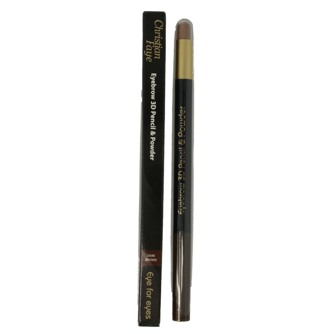 Christian Faye Eyebrow 3D lápiz y polvo marrón oscuro 1 gramo