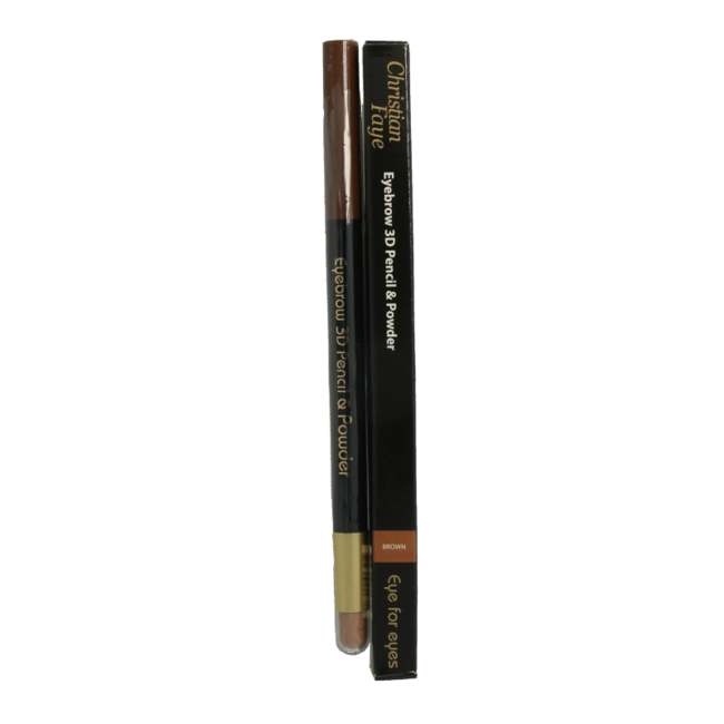 Christian Faye Eyebrow 3D Pencil & Powder Brown 1g