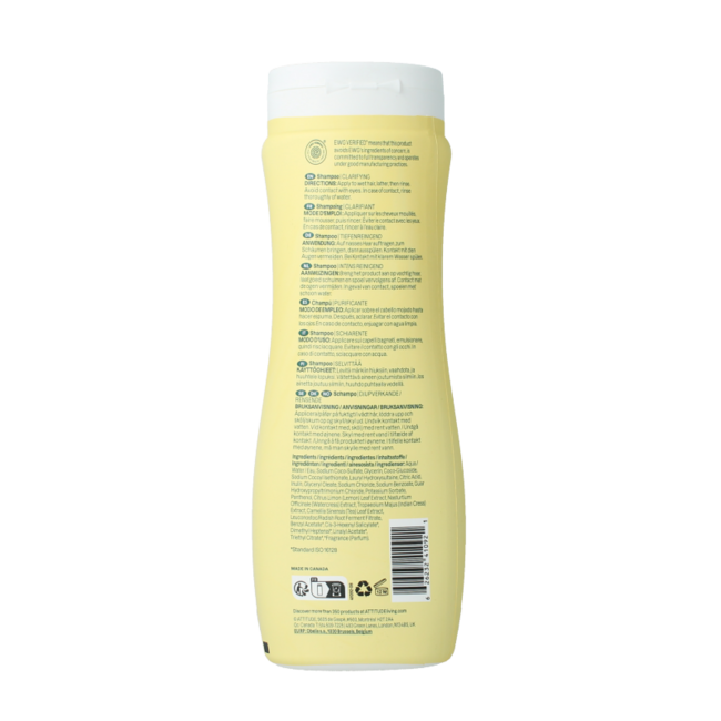 Shampoo Attitude Super Leaves Purificante 473 Millilitri