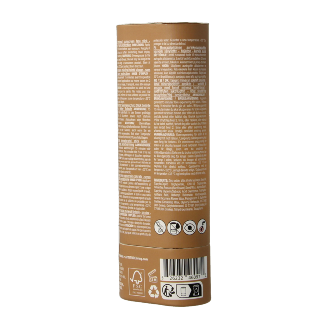 Attitude Sunly Getönter Gesichts-Sonnenschutz-Stick LSF 30, 20 Gramm