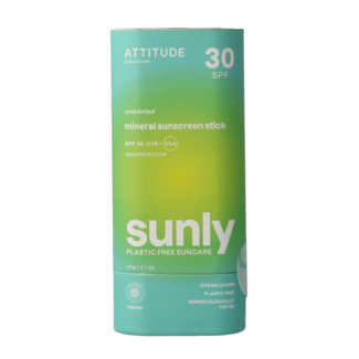 Attitude Barra de protección solar Attitude Sunly SPF30 sin perfume 60 gramos