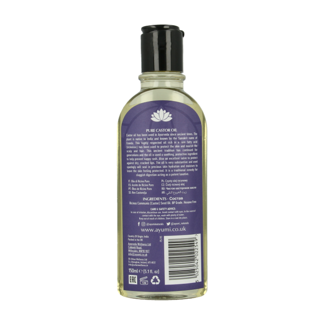Ayumi Pure castor oil cold pressed 150 Millilitres