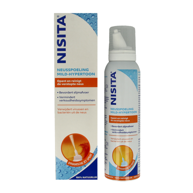 Nisita Płukanie nosa łagodnie hipertoniczne spray strumieniowy 125 Mililitrów