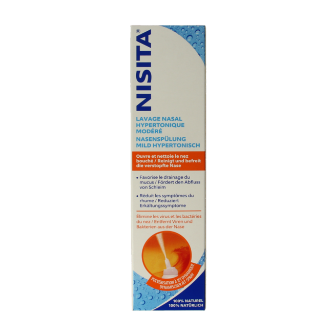 Nasal rinse mild hypertonic jet spray 125 ml