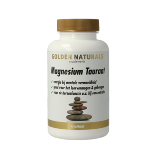 Golden Naturals Golden Naturals Taurynian magnezu 90 Kapsułek wegetariańskich