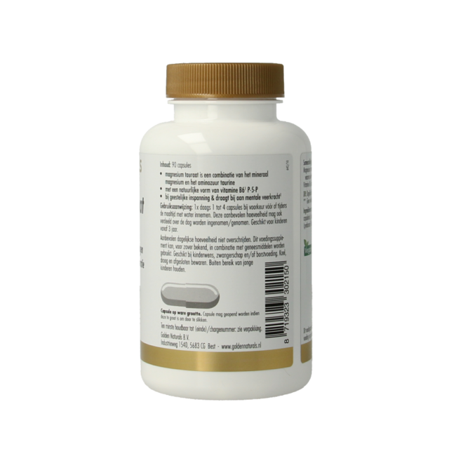 Golden Naturals Magnesio taurato 90 Cápsulas vegetarianas