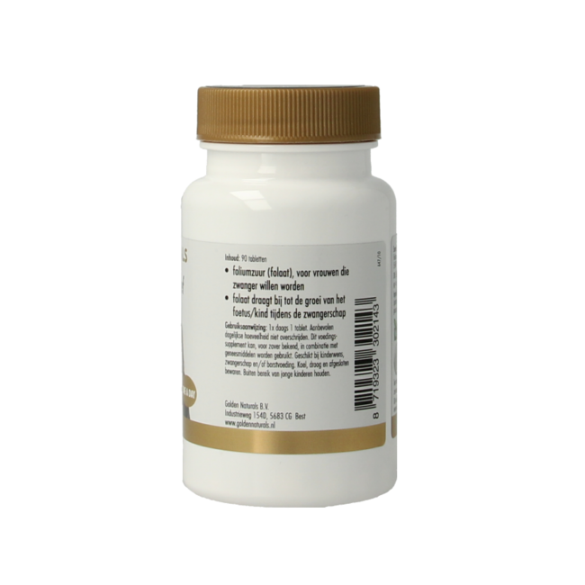 Golden Naturals Foliumzuur actief 90 Vegetarische capsules