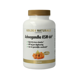 Golden Naturals Golden Naturals Ashwagandha KSM-66 120 gélules végétales