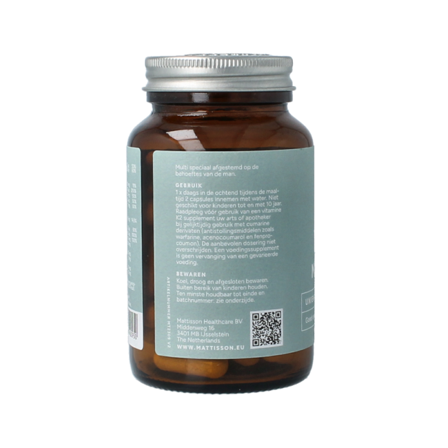 Multi man vegan - goed opneembaar 60 Vegetarische capsules