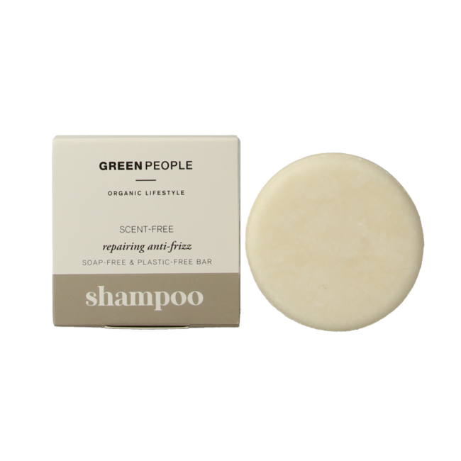 Green People Shampoo Solido Senza Profumo Riparatore Anti-Crespo 50 g