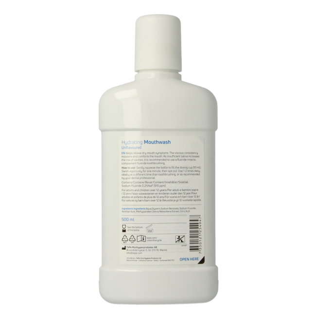 TePe Bain de bouche hydratant bouche sèche sans arôme 500 ml