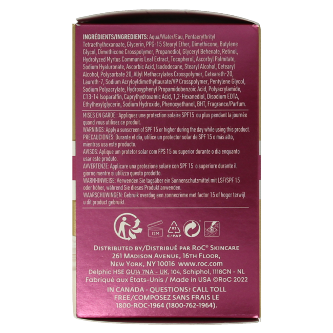 ROC Retinol correxion line smoothing max hydration 50 Milliliter