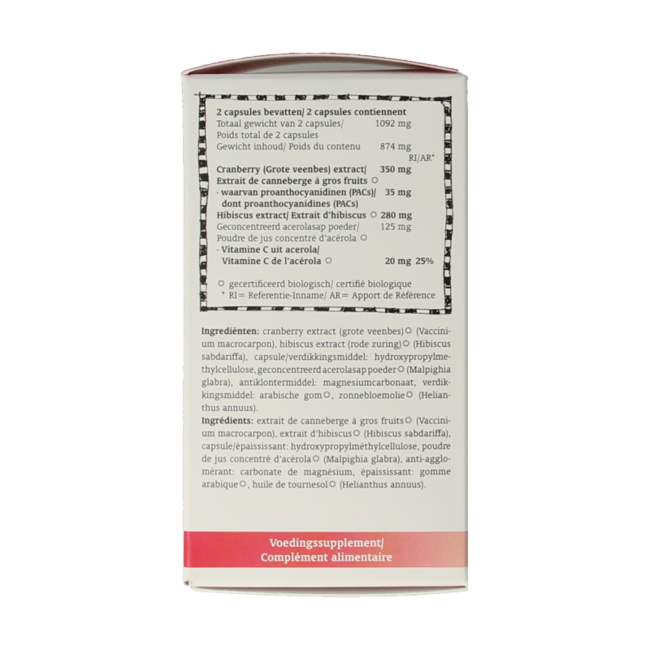 Complexe de canneberge bio 60 gélules végétales